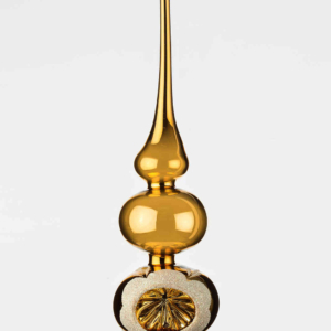 One handmade christmas tree topper in "vintage gold".