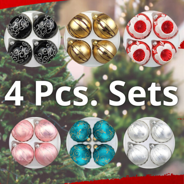 category 4 pieces sets christmas ornaments